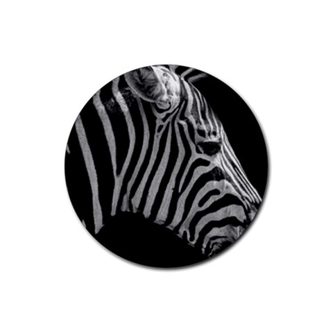 Zebra 3 Rubber Round Coaster (4 pack) from ArtsNow.com Front