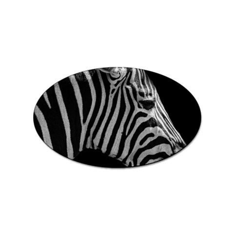 Zebra 3 Sticker Oval (10 pack) from ArtsNow.com Front