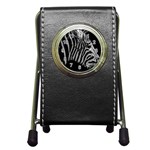 Zebra 3 Pen Holder Desk Clock