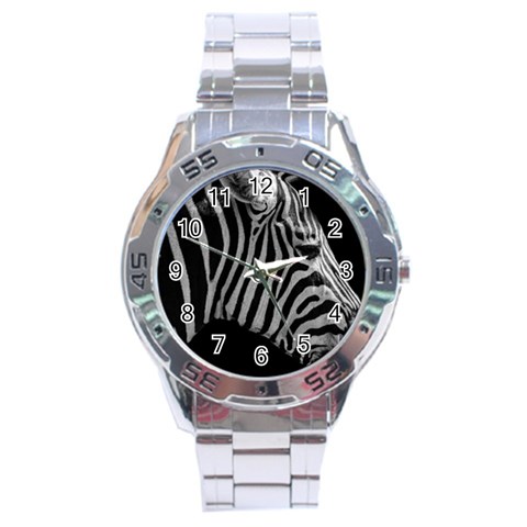 Zebra 3 Stainless Steel Analogue Watch from ArtsNow.com Front