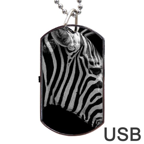 Zebra 3 Dog Tag USB Flash (Two Sides) from ArtsNow.com Front