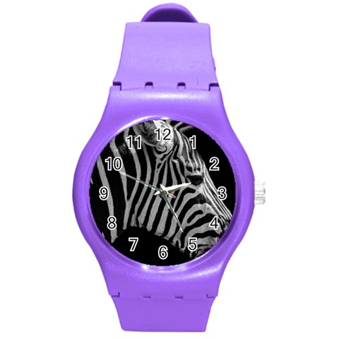 Zebra 3 Round Plastic Sport Watch (M) from ArtsNow.com Front