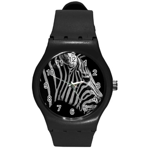 Zebra 3 Round Plastic Sport Watch (M) from ArtsNow.com Front