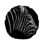 Zebra 3 Standard 15  Premium Flano Round Cushion 