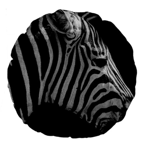 Zebra 3 Large 18  Premium Flano Round Cushion  from ArtsNow.com Front