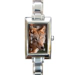 Wolf Rectangle Italian Charm Watch