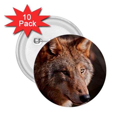 Wolf 2.25  Button (10 pack) from ArtsNow.com Front