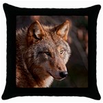 Wolf Throw Pillow Case (Black)