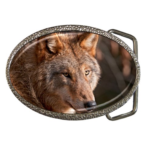 Wolf Belt Buckle from ArtsNow.com Front