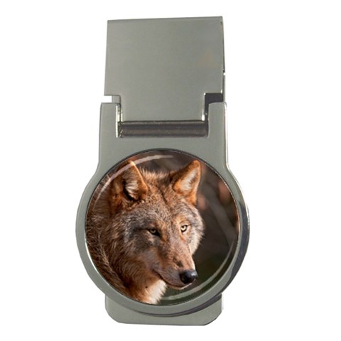 Wolf Money Clip (Round) from ArtsNow.com Front