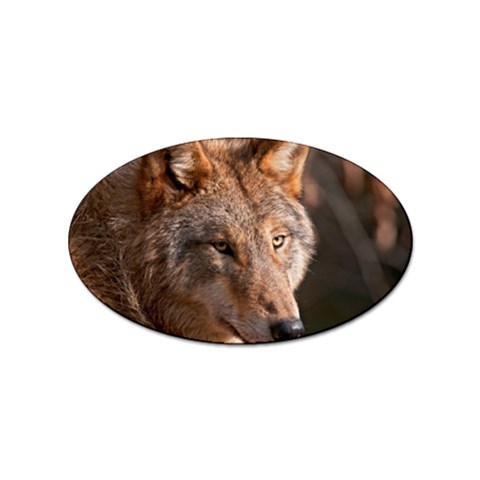 Wolf Sticker Oval (10 pack) from ArtsNow.com Front