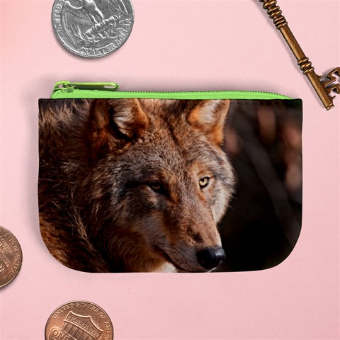 Wolf Mini Coin Purse from ArtsNow.com Front