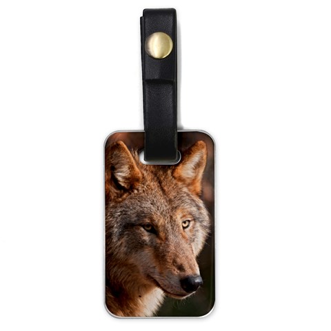 Wolf Luggage Tag (one side) from ArtsNow.com Front