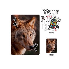 Wolf Playing Cards 54 (Mini) from ArtsNow.com Front - Spade4