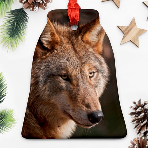 Wolf Bell Ornament (Two Sides) from ArtsNow.com Front