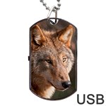 Wolf Dog Tag USB Flash (One Side)