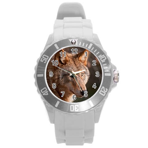 Wolf Round Plastic Sport Watch (L) from ArtsNow.com Front