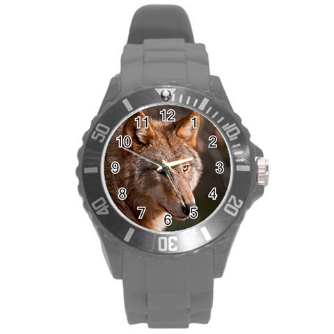 Wolf Round Plastic Sport Watch (L) from ArtsNow.com Front
