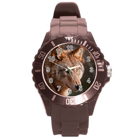Wolf Round Plastic Sport Watch (L) from ArtsNow.com Front