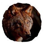 Wolf Large 18  Premium Round Cushion 