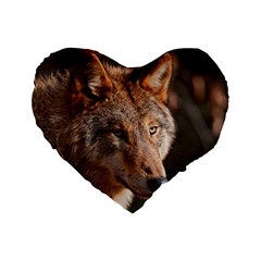 Wolf Standard 16  Premium Heart Shape Cushion  from ArtsNow.com Front