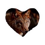 Wolf Standard 16  Premium Heart Shape Cushion 