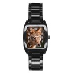 Wolf Stainless Steel Barrel Watch