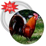 Rooster 3  Button (100 pack)