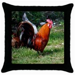Rooster Throw Pillow Case (Black)