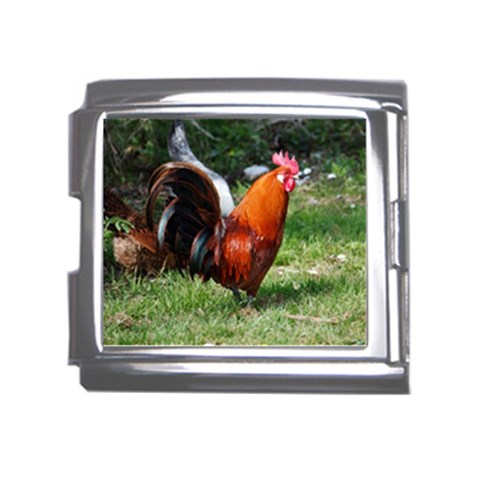 Rooster Mega Link Italian Charm (18mm) from ArtsNow.com Front