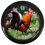 Rooster Wall Clock (Black)