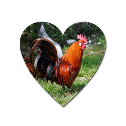 Rooster Magnet (Heart) from ArtsNow.com Front