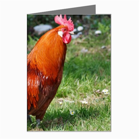 Rooster Greeting Card from ArtsNow.com Left