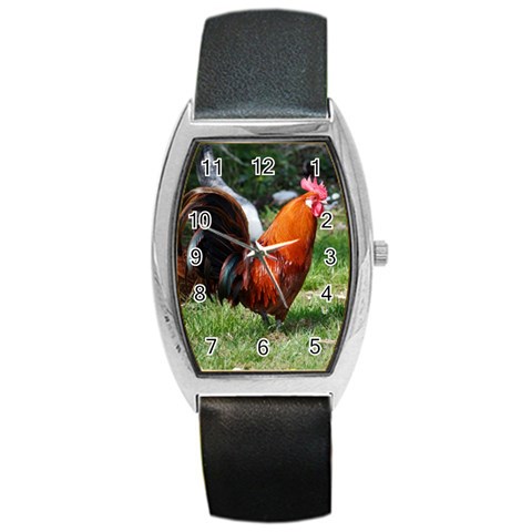 Rooster Barrel Style Metal Watch from ArtsNow.com Front