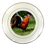 Rooster Porcelain Plate