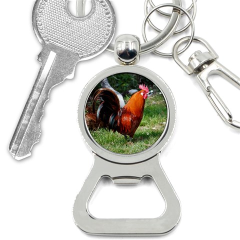 Rooster Bottle Opener Key Chain from ArtsNow.com Front