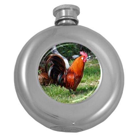 Rooster Hip Flask (5 oz) from ArtsNow.com Front