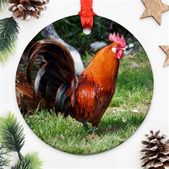 Rooster Round Ornament (Two Sides) from ArtsNow.com Back