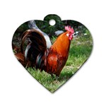 Rooster Dog Tag Heart (Two Sides)