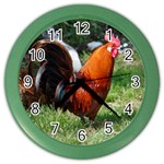 Rooster Color Wall Clock