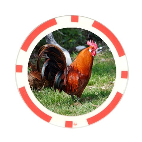 Rooster Poker Chip Card Guard (10 pack) from ArtsNow.com Front