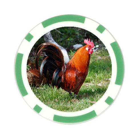 Rooster Poker Chip Card Guard (10 pack) from ArtsNow.com Front