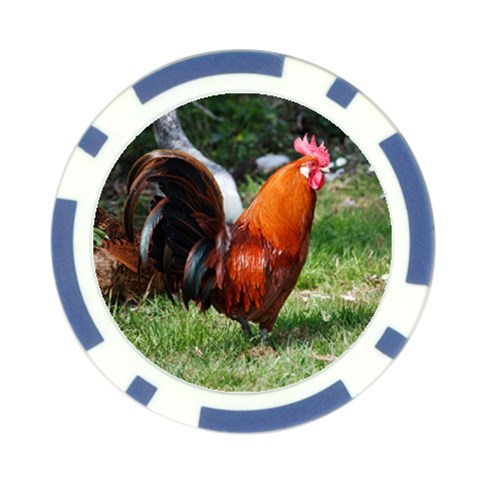 Rooster Poker Chip Card Guard (10 pack) from ArtsNow.com Front