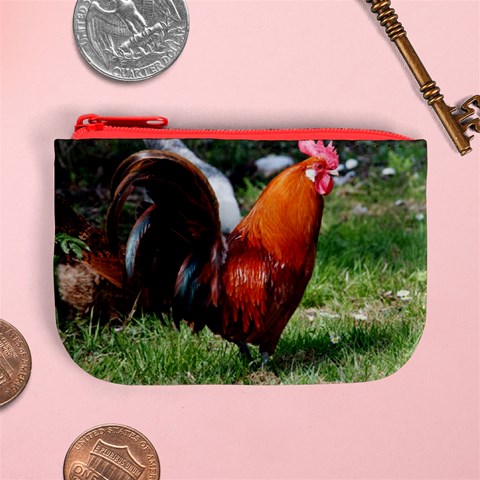 Rooster Mini Coin Purse from ArtsNow.com Front