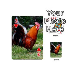 Rooster Playing Cards 54 (Mini) from ArtsNow.com Front - Heart3