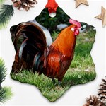 Rooster Snowflake Ornament (Two Sides)