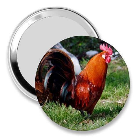 Rooster 3  Handbag Mirror from ArtsNow.com Front