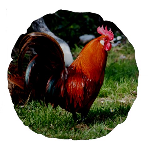Rooster Large 18  Premium Round Cushion  from ArtsNow.com Front