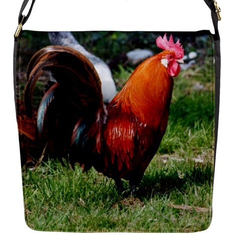 Rooster Flap Closure Messenger Bag (S) from ArtsNow.com Front