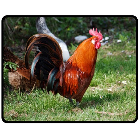 Rooster Double Sided Fleece Blanket (Medium) from ArtsNow.com 58.8 x47.4  Blanket Front